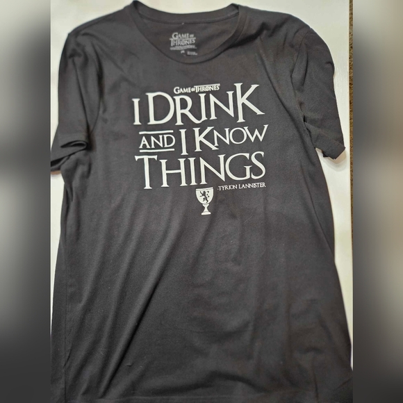 Game Of Thrones T-Shirt Mens 3XL Black Grey Graphic Tyrion Lannister Quote‎ Tee - Picture 1 of 7
